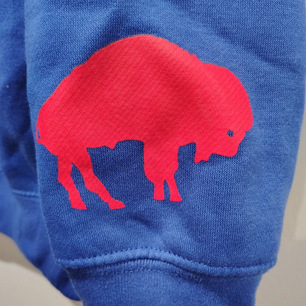 NFL Buffalo Bills Blue and Red Crewneck Sweatshirt - Picture 4 of 5
